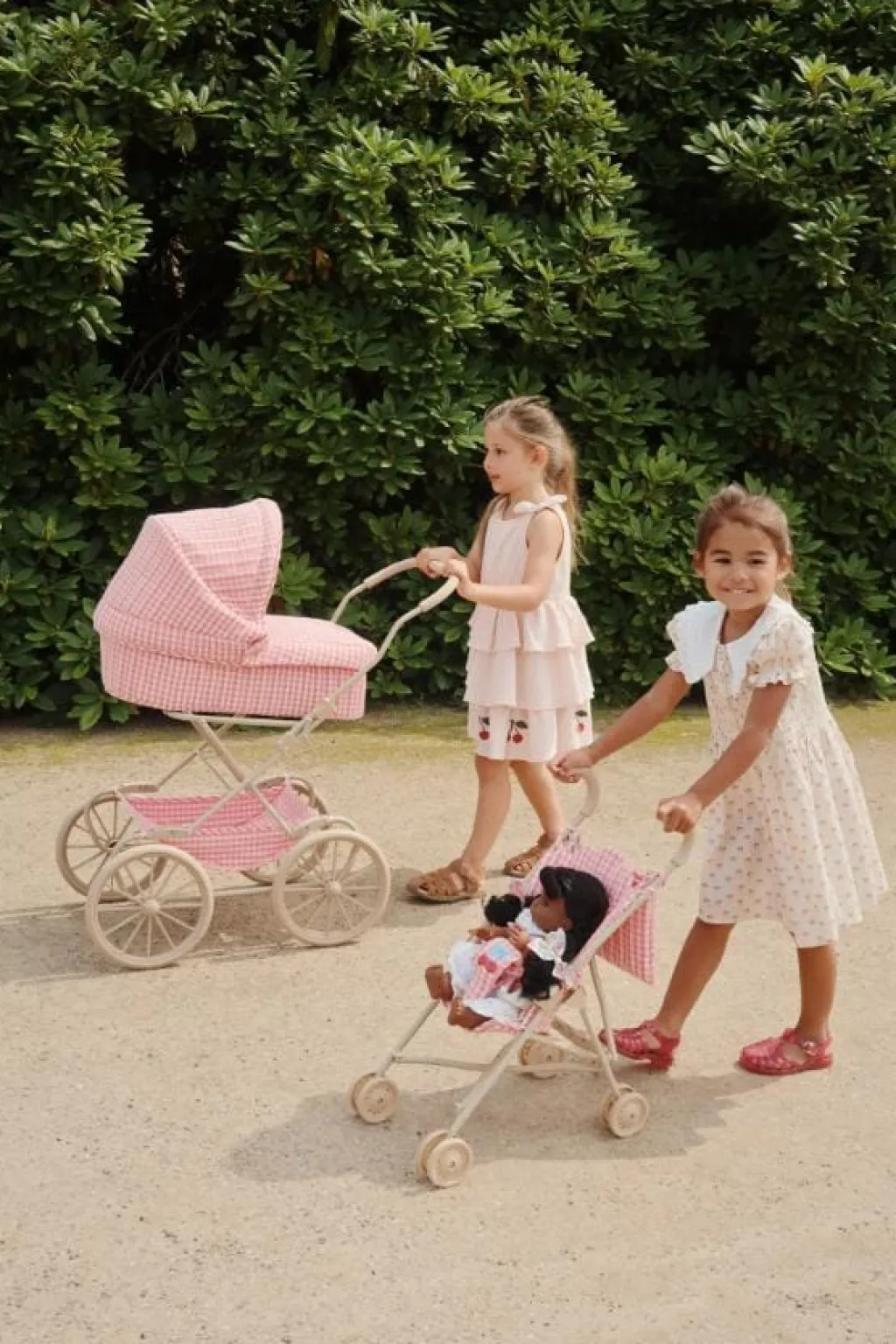 Konges Slojd Doll stroller - Bubblegum Check poppenwagen - Clearance