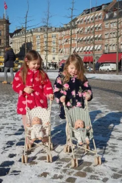 Konges Slojd Doll stroller - Smoke pine check poppenwagen -