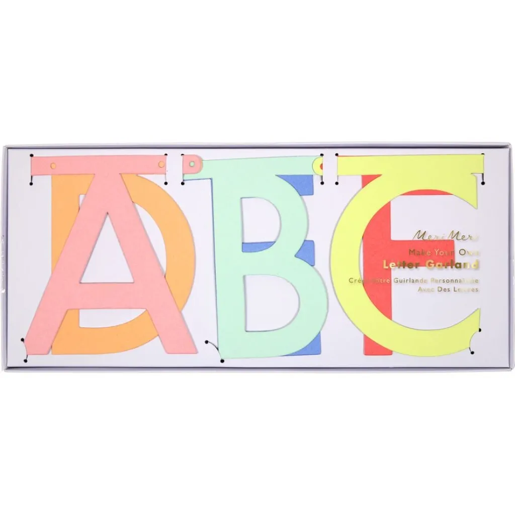 Meri Meri Ensemble guirlande de lettres - Néon -