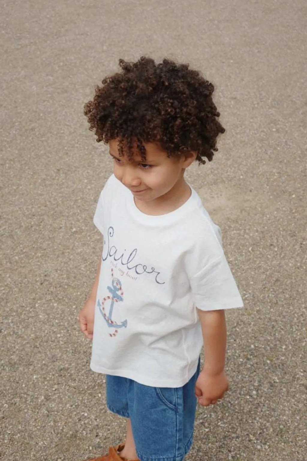 Konges Slojd Era T-shirt - Off white/Sailor -