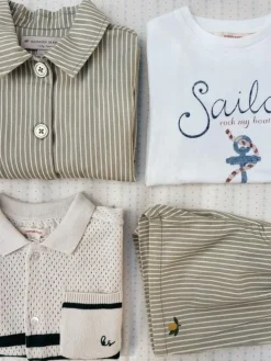 Konges Slojd Era T-shirt - Off white/Sailor -