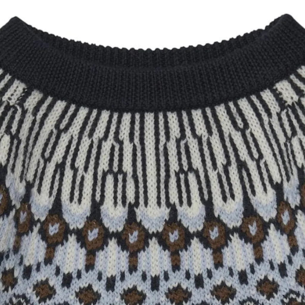 FUB Fair Isle Sweater - Dark navy - Discount