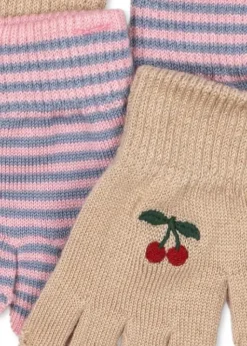 Konges Slojd Filla handschoenen - Cherry/Stripe - New