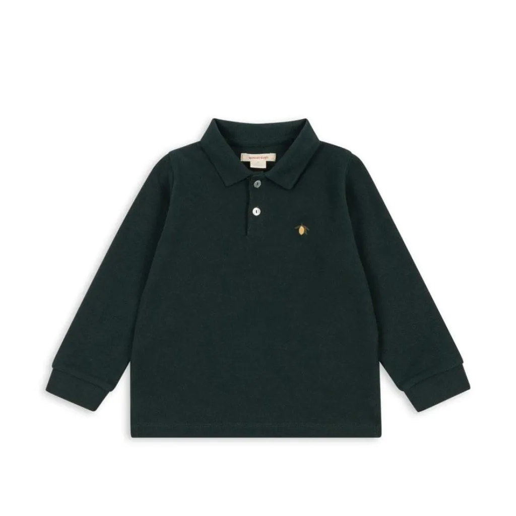 Konges Slojd Florian Longsleeve Polo - Pine Grove - Online