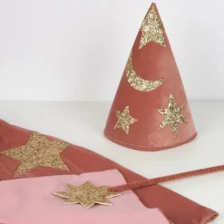 Meri Meri Fluwelen Tovenaarskostuum - Roze - Hot
