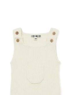 Bonton Gebreide salopette - wit - Online
