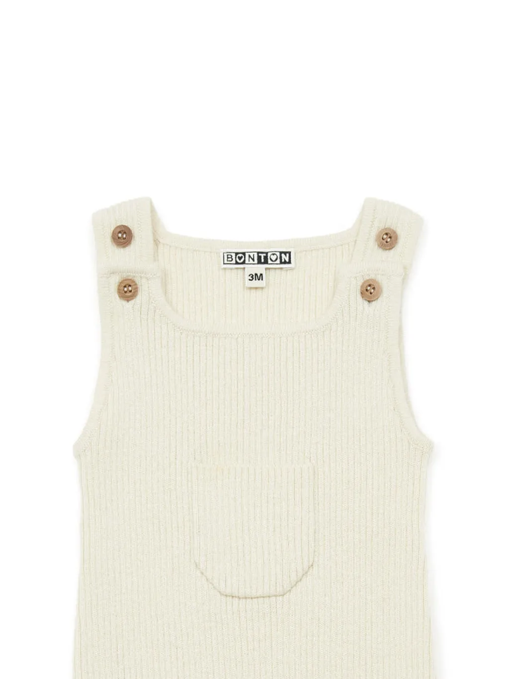 Bonton Gebreide salopette - wit - Online