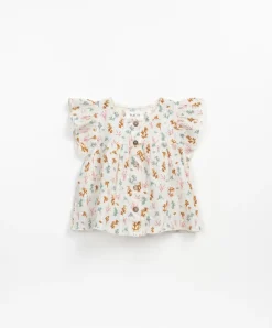Play Up Geweven tuniekje met koraalprint - Fiber - Outlet