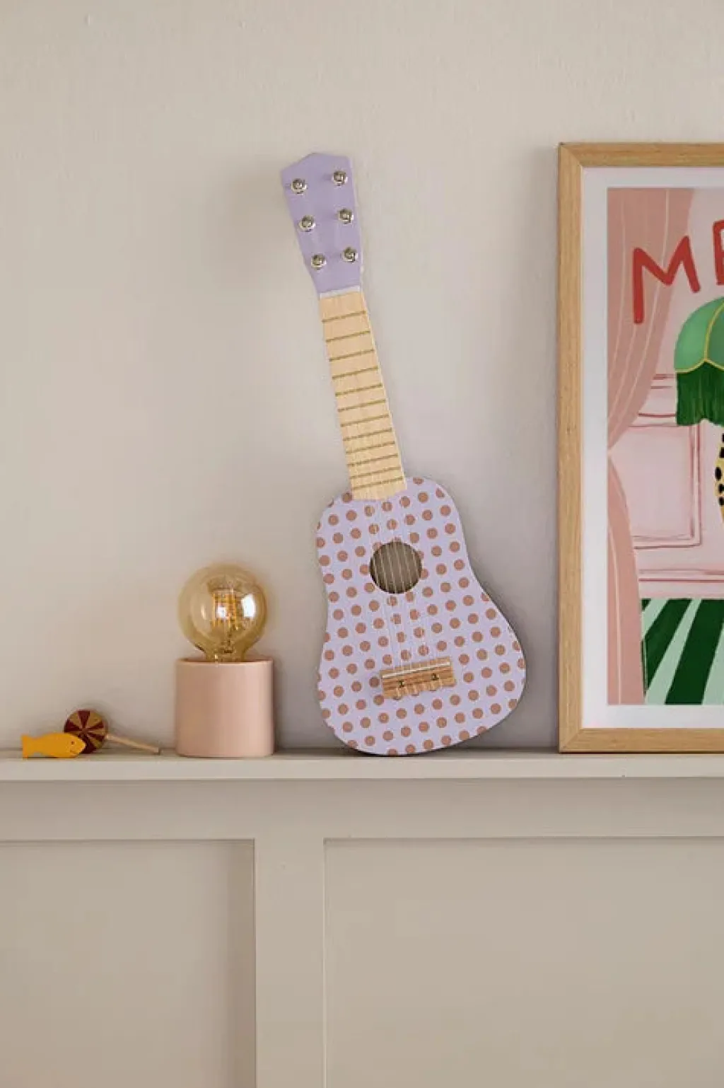 Kid's Concept Gitaar - Lila met stippen - Outlet