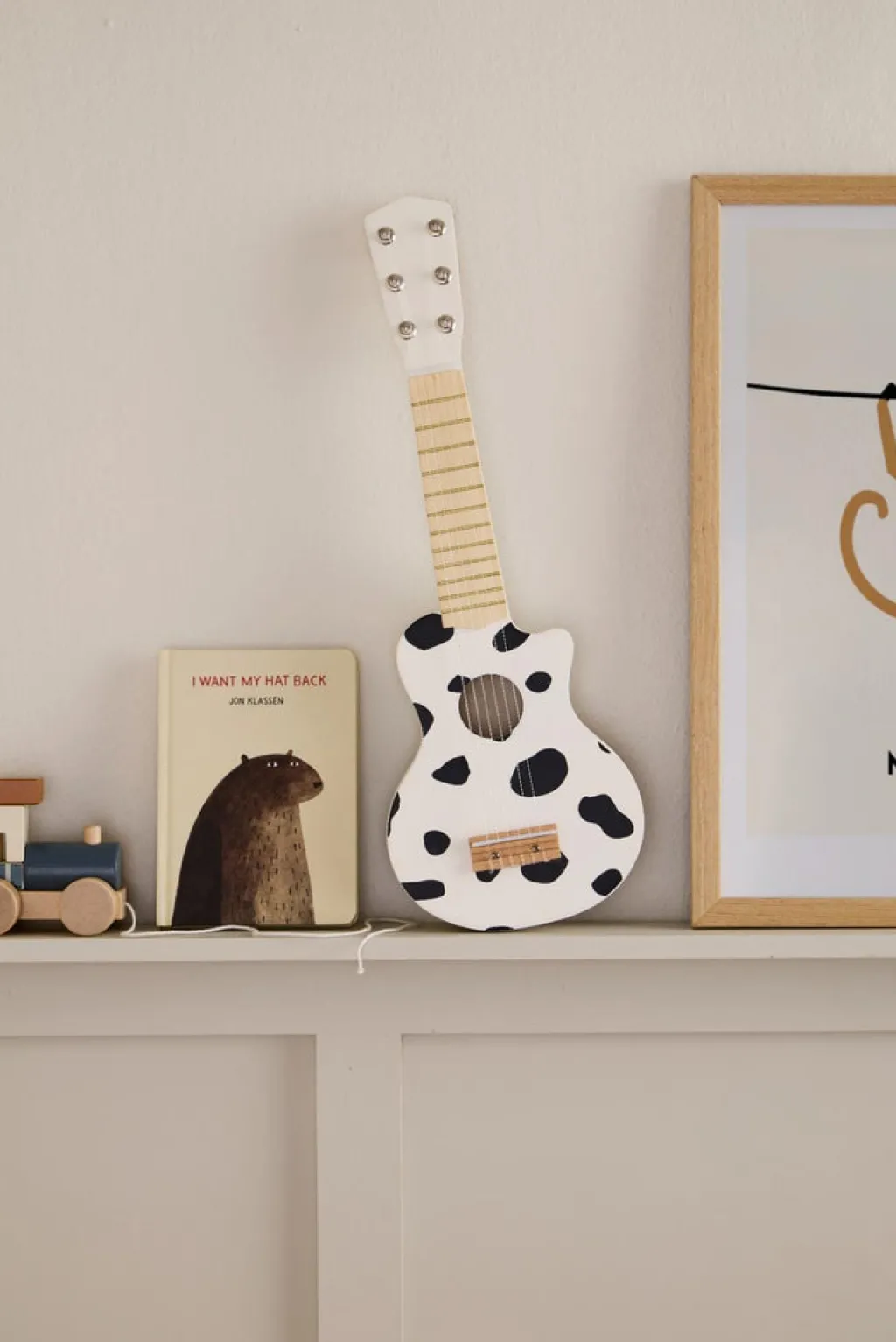 Kid's Concept Gitaar - Zwart met wit - Clearance