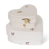 Konges Slojd Hartvormige doosjes - Cherry/Lemon - Online