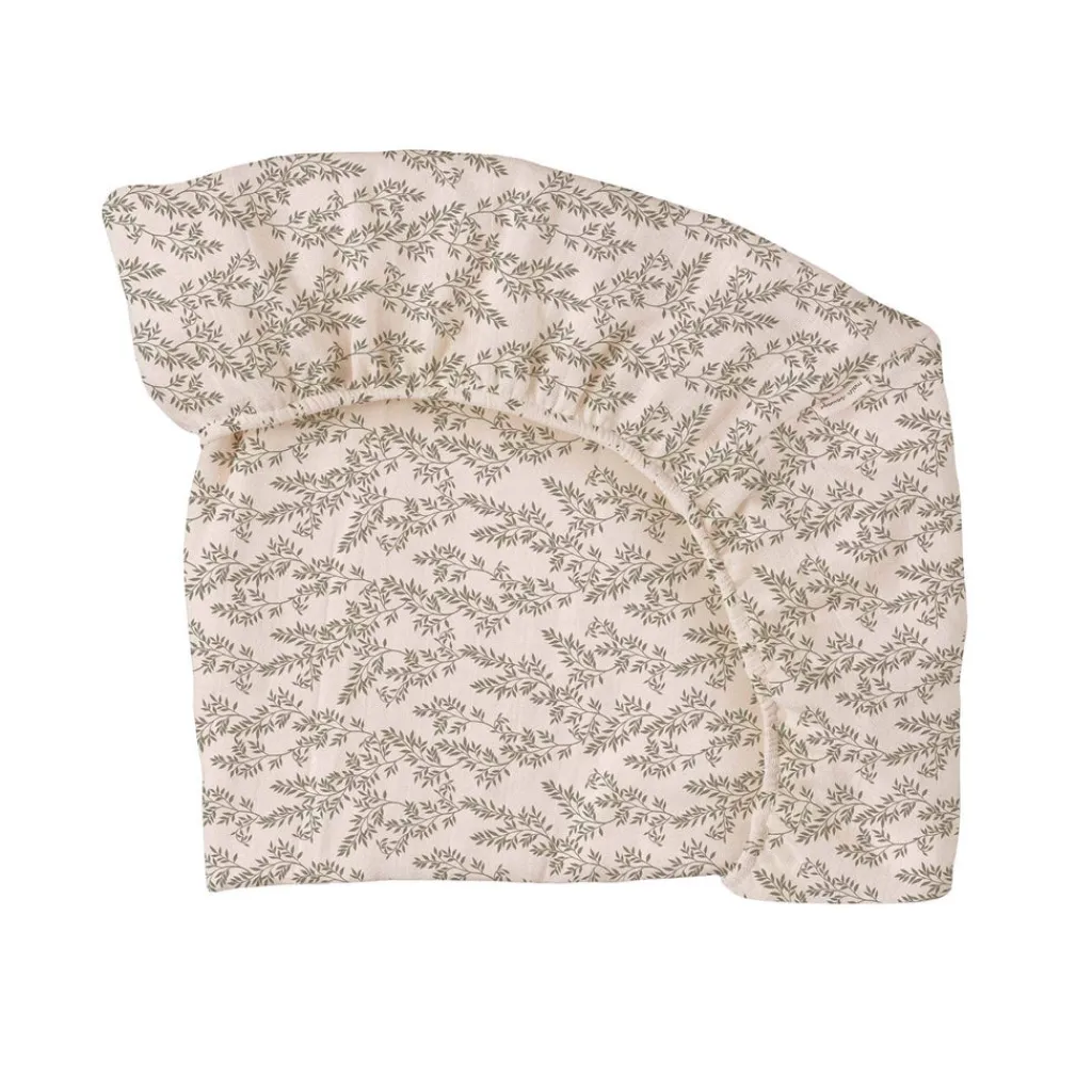 Main Sauvage Hoeslaken 70x140cm - Bay leaves - Online