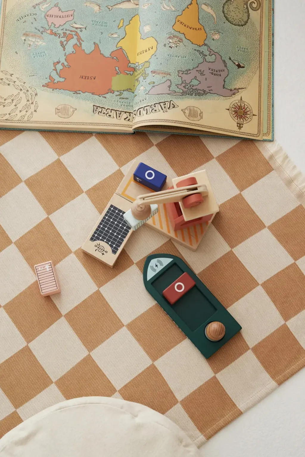 Kid's Concept Houten haven met containerschip en kraan - Discount