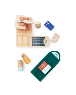 Kid's Concept Houten haven met containerschip en kraan - Discount