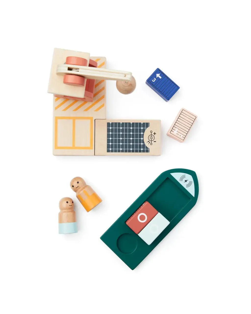 Kid's Concept Houten haven met containerschip en kraan - Discount