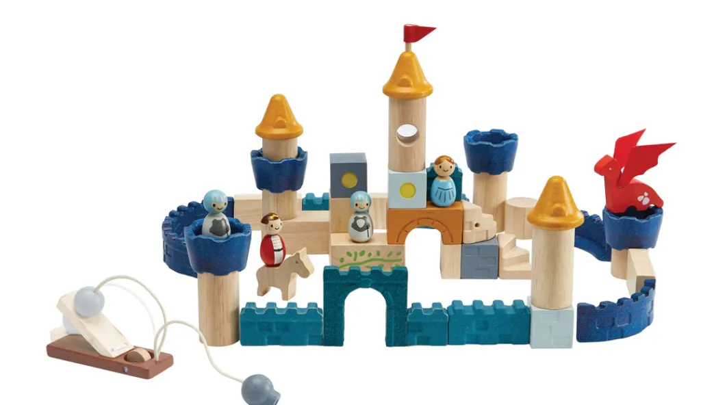 PlanToys Houten kasteel blokken - Orchard Collection - New
