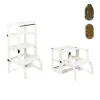 Ette Tete Houten leertoren Step'n sit - Wit met koper - New
