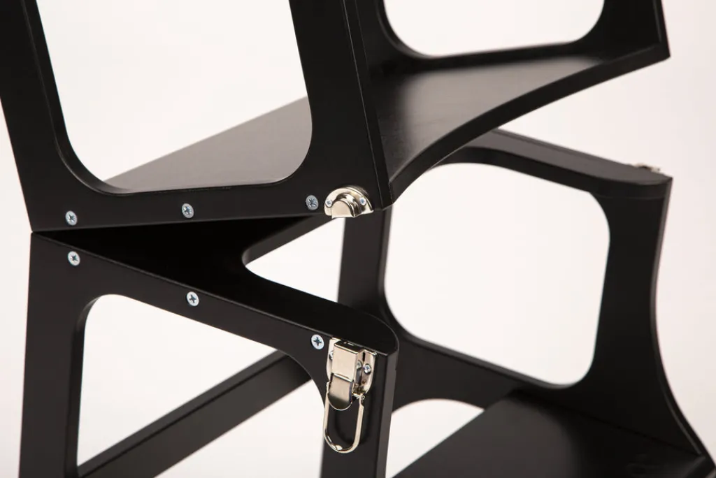 Ette Tete Houten leertoren Step'n sit - Zwart met zilver - Outlet