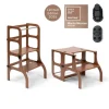 Ette Tete Houten leertoren Step'n sit - Mocha Mousse met zwart - Sale