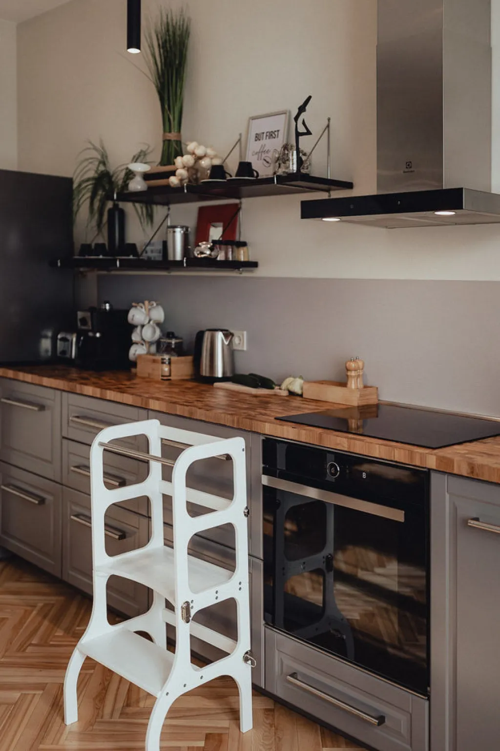 Ette Tete Houten leertoren Step'n sit - Wit met zilver - Online