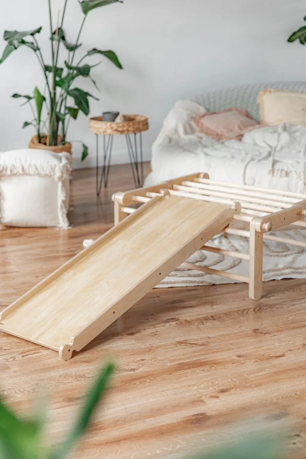 Ette Tete Houten pikler 4 elementen - triangle klimrek incl. glijbaan - Mopitri - Best