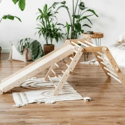 Ette Tete Houten pikler 5 elementen - klimrek incl. glijbaan - Fipitri - Discount