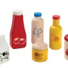 PlanToys Houten speelgoed eten en drinken set - Hot