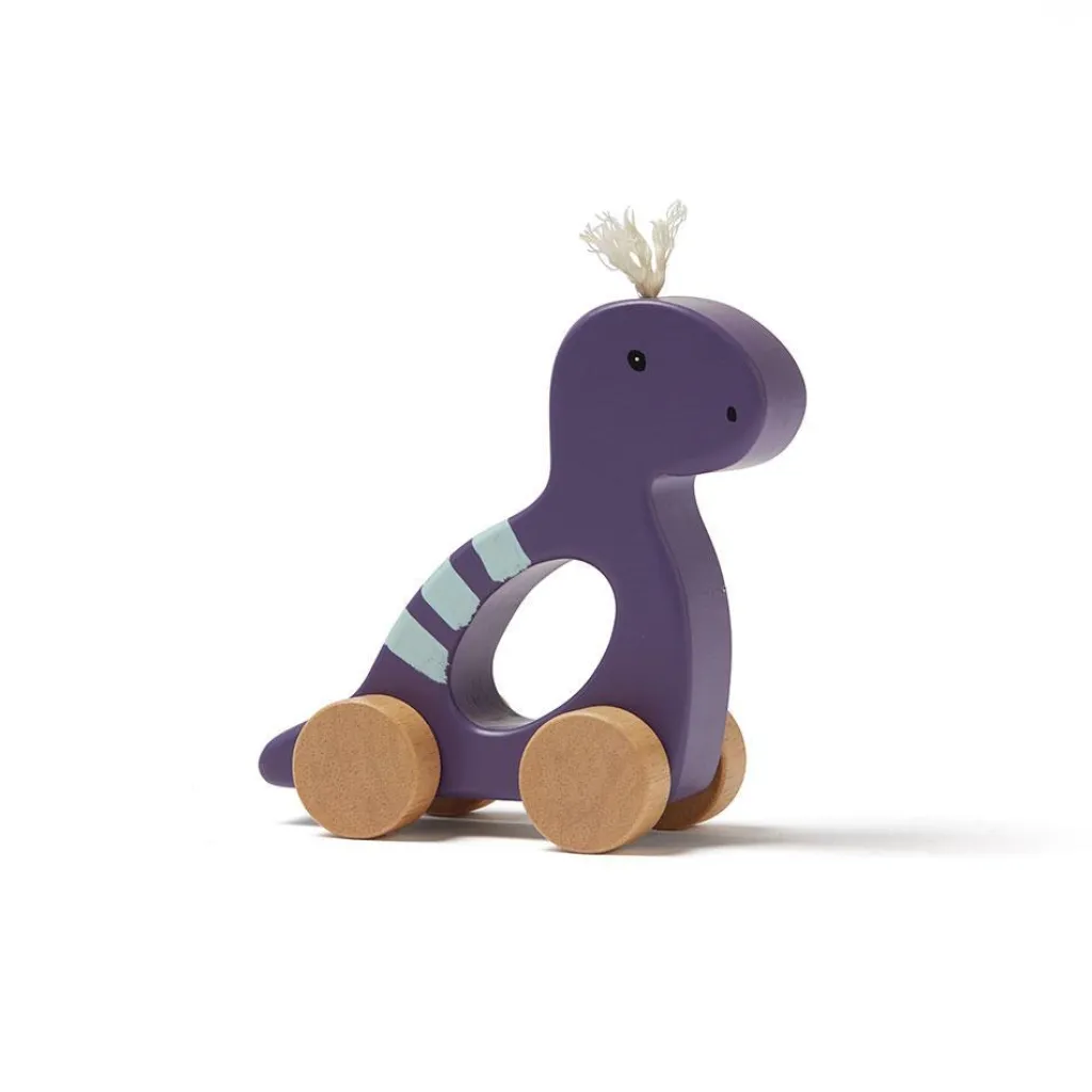 Kid's Concept Houten trekspeeltje DINO - Paars -