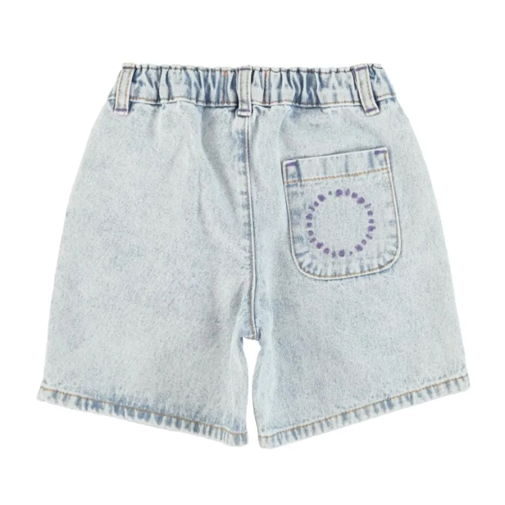 Piupiuchick Jeansshort - washed blue denim - Discount