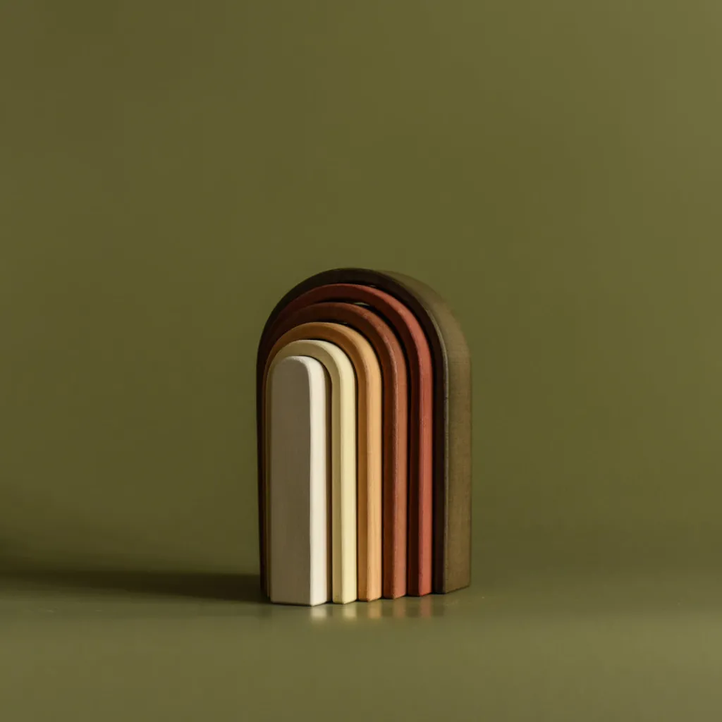 Min Min Copenhagen Kleine regenboog hout - Earthy - Outlet