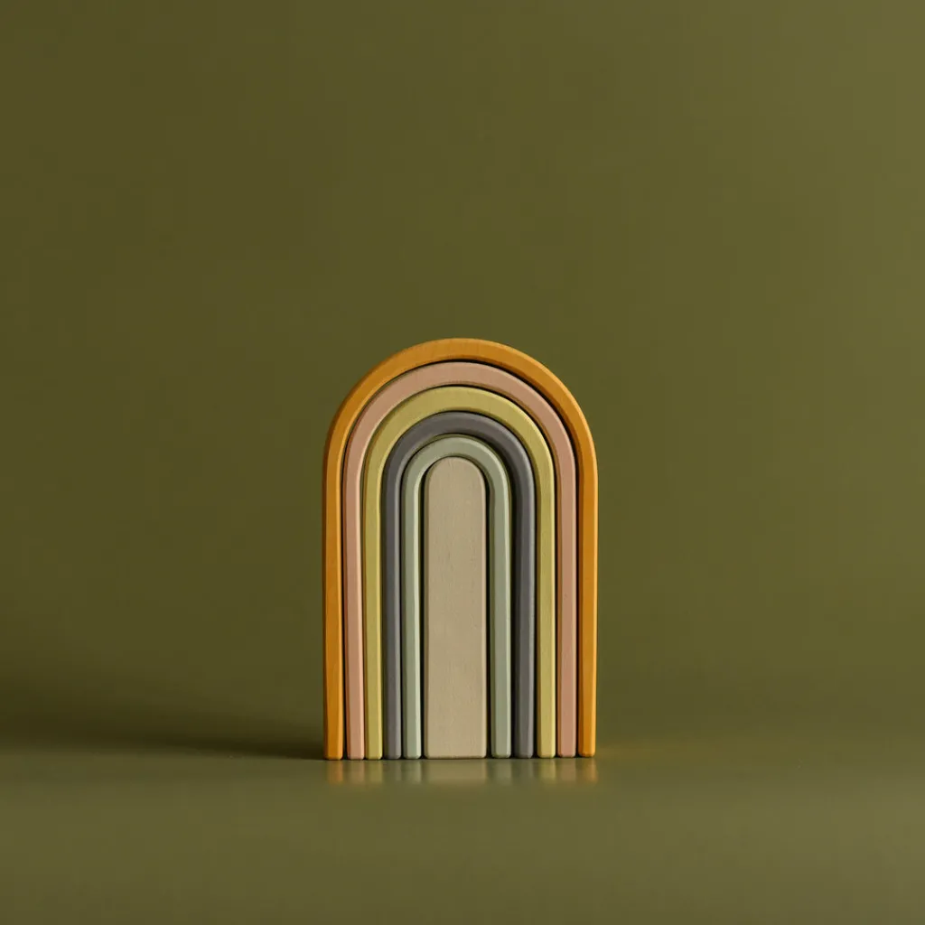 Min Min Copenhagen Kleine regenboog hout - Pastel -