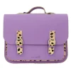 Own Stuff Lederen boekentas met gespen - Leo Purple - Hot