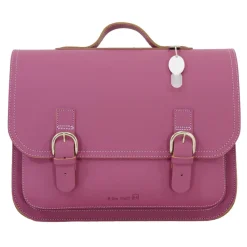 Own Stuff Lederen boekentas met gespen - Plum - Online