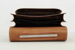 Own Stuff Lederen boekentas met gespen - Plum - Online