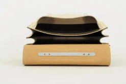 Own Stuff Lederen boekentas met gespen - Gold - New