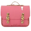 Own Stuff Lederen boekentas met gespen - Leo Antique Pink -