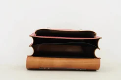Own Stuff Lederen boekentas met gespen - Antique Pink - Outlet