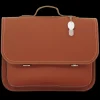 Own Stuff Lederen boekentas met magneetsluiting - Chestnut - Discount
