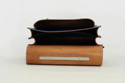 Own Stuff Lederen boekentas met magneetsluiting - Football Cobalt - Hot