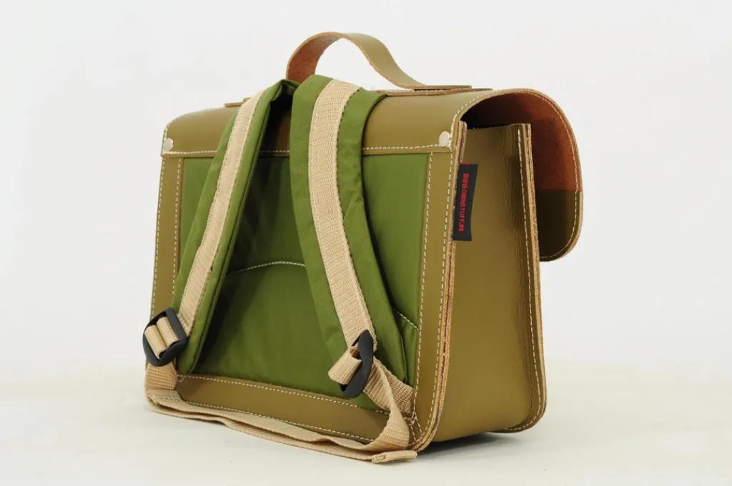 Own Stuff Lederen kleutertas - Car Moss - Best