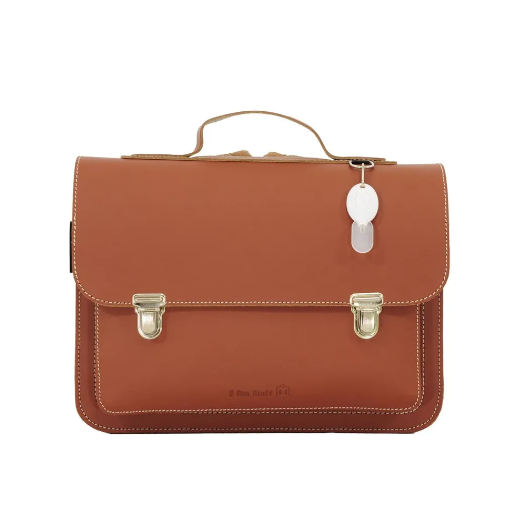 Own Stuff Lederen kleutertas - Chestnut - Hot