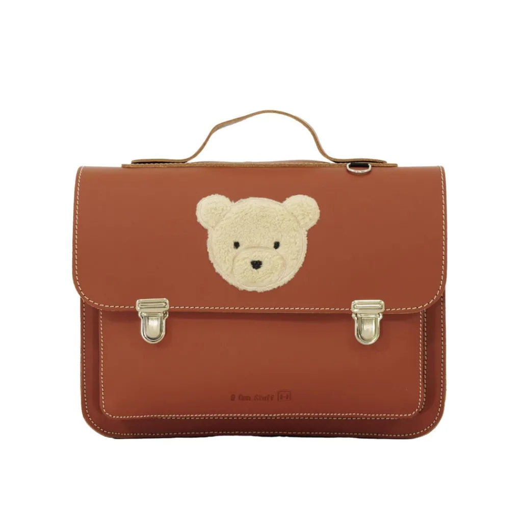 Own Stuff Lederen kleutertas - Teddy Chestnut - Sale
