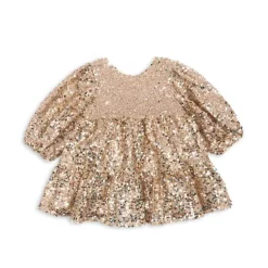 Konges Slojd Lila jurk - Gold glitter - New