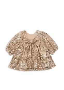 Konges Slojd Lila jurk - Gold glitter - New