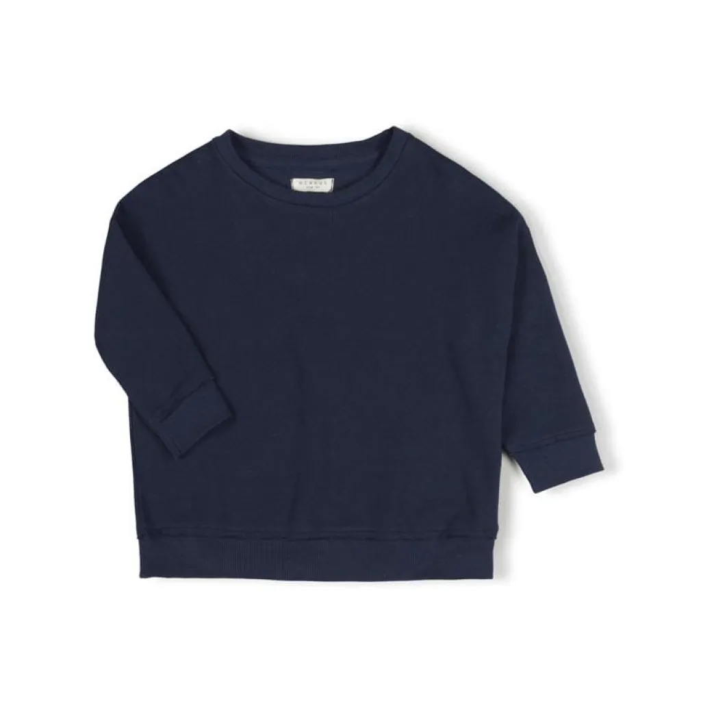 Nixnut Loose Sweater - Navy - Hot