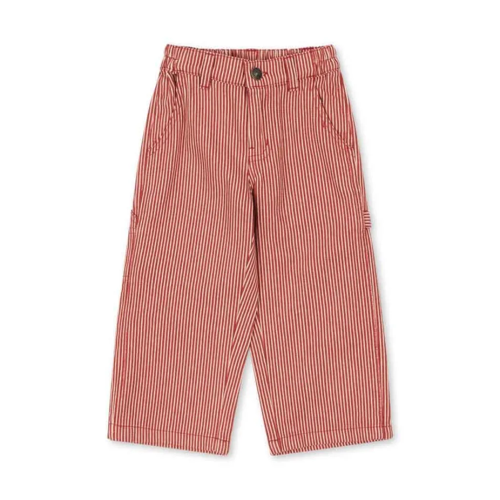 Konges Slojd Luc broek - Milk rouge stripe - Hot