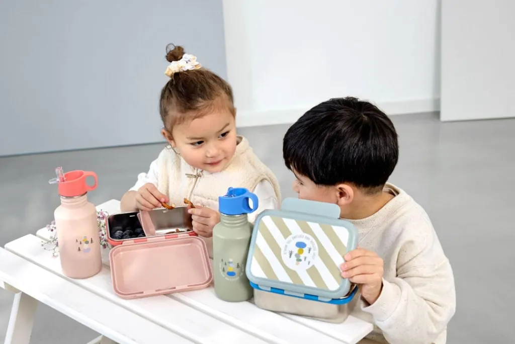 Lässig Lunchbox stainless steel - Sunny Explorer - groen/blauw - Online