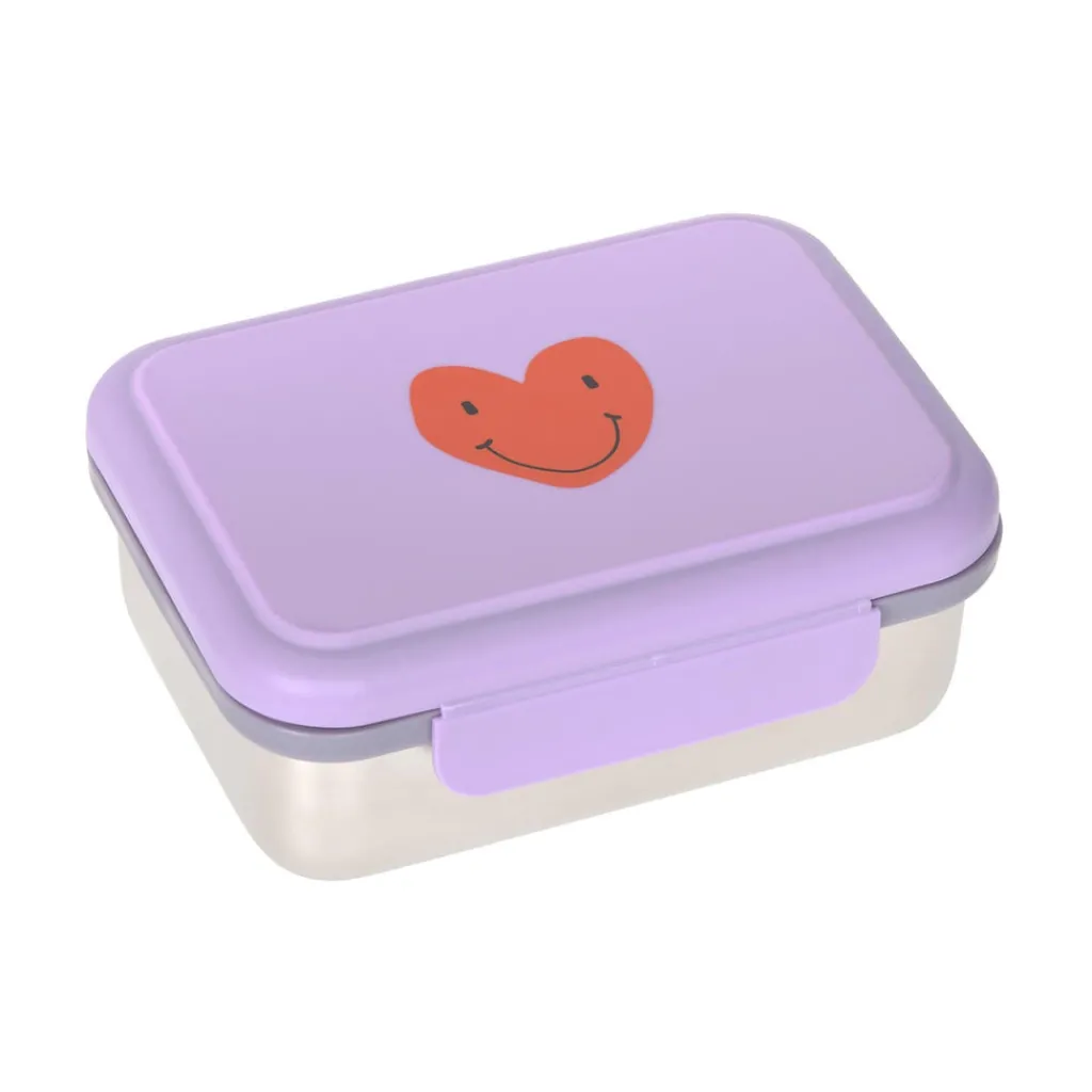 Lässig Lunchbox stainless steel - Little Gang - Heart Lilac - Outlet