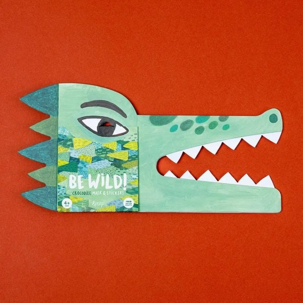 Londji Masker met stickers Be Wild! - Krokodil - Sale