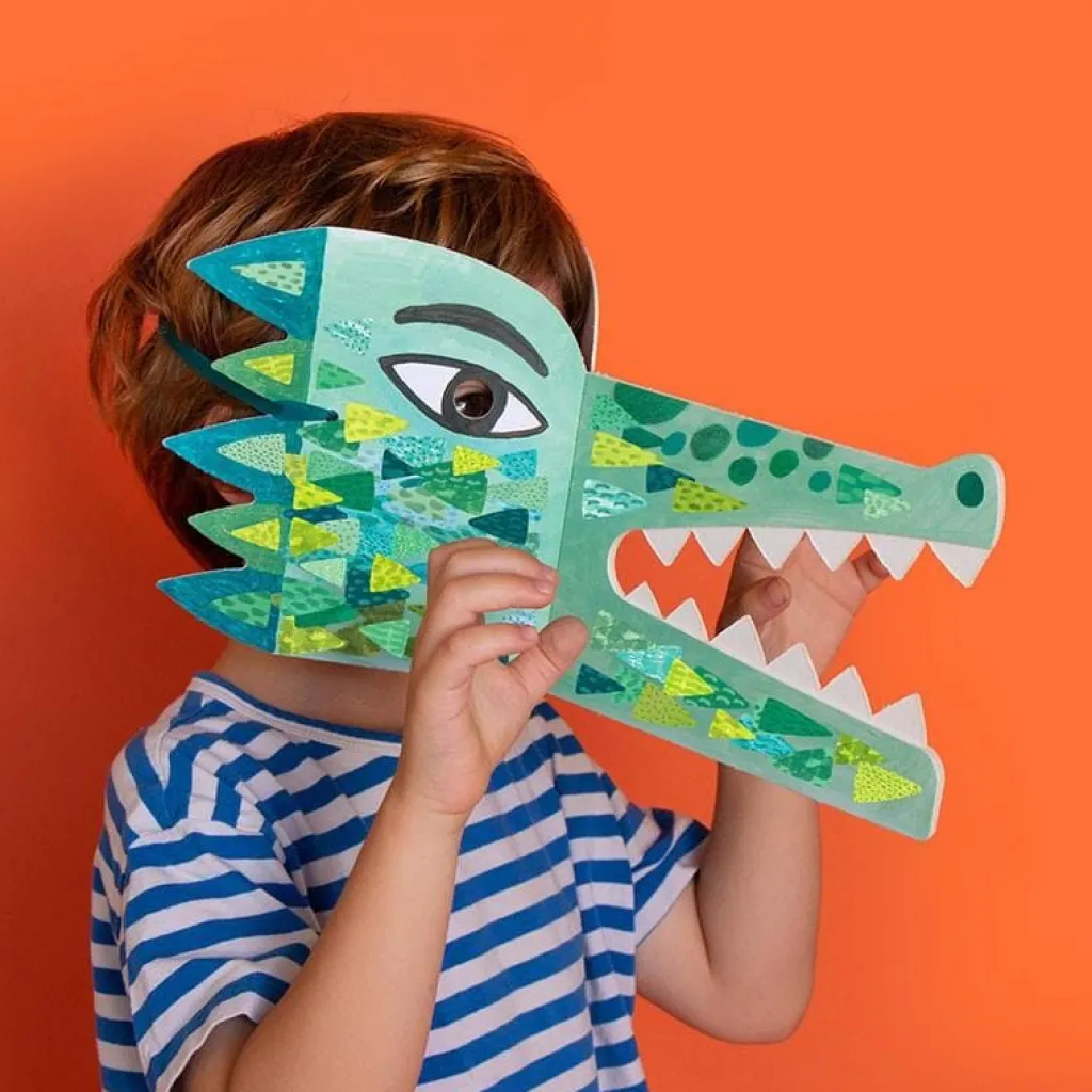 Londji Masker met stickers Be Wild! - Krokodil - Sale